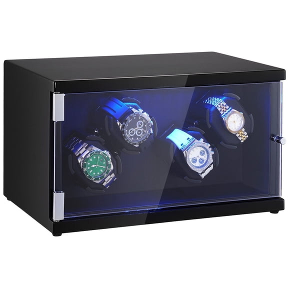 STAWAY Watch Winder for 4 Automatic Watches - Dual Japanese Motors, High-Density Wood, Quiet Operation, Ideal Gift for Watch Enthusiasts