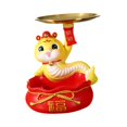 thumbnail image 3 of Bandeja De Almacenamiento Con Estatua Del Año De La Serpiente, Decoración Festiva Del Año De La Serpiente Para Sala De Estar Estilo B, 3 of 9