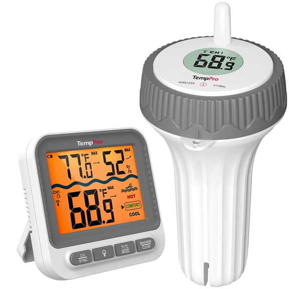 TempPro Digital Pool Thermometer, Floating Water Thermometer for Hot Tubs, Ice Bath, Aquarium, SPA (Formerly ThermoPro)