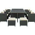 thumbnail image 4 of Sojourn 11 Piece Outdoor Patio Sunbrella Dining Set EEI-1952, 4 of 4