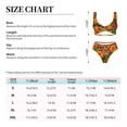 thumbnail image 5 of PAYOHTO Women's Cross Front Bikini Set with High Elasticity Soft Padding Orange Flowers Background Bathing Suit Crop Top Swimsuit, 5 of 9