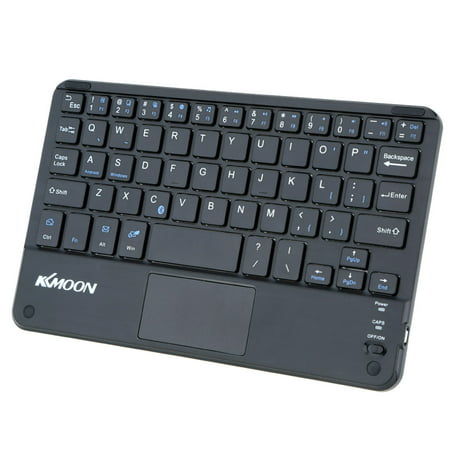 KKmoon 59 Keys Ultra Slim Thin Mini Bluetooth Keyboard with Touch Pad Panel for Android for Windows PC Tablet