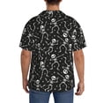 thumbnail image 3 of Honeii Retro Skeleton Dancing On Halloween Party for Men's Short-Sleeved Button-Up Collared Shirt Featuring A Pocket, Perfect for Beach Vacations, And Travel Adventures.-X-Large, 3 of 5