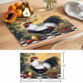 thumbnail image 6 of Vintage Rooster Placemats Set of 6, Farmhouse Animal Leaf Fruit Pastoral Country Black Plaid Non-Slip Place Mats Washable Table Mats for Kitchen Dining Table Decorations Indoor/Outdoor, 6 of 9