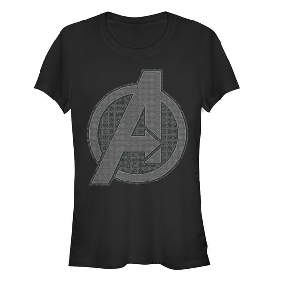Junior's Marvel Avengers: Endgame Logo Icon Tiles  Graphic Tee Black Small