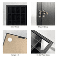 thumbnail image 4 of ILOT Shot Glass Display Cabinet Solid Wood - Large Display Case for Collectibles | Man Cave Accessories | UV Protection Acrylic Door | Wall Mounted Black Shadow Box | 28 Divided Slots (18 x 16 Black), 4 of 6