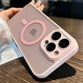 thumbnail image 2 of Luxury Frosted Matte Magsafe Magnetic Colorful Case for iPhone 11 12 13 14 15 Pro Max Plus Armor Candy Color Anti impact Cover, 2 of 7