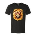 thumbnail image 2 of Lion With Sunglasses Animal Lover Mens Premium Tri Blend T-Shirt, Vintage Black, 2XL, 2 of 3