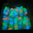 thumbnail image 2 of Flmtop 50Pcs Glow in Dark Garden Pebble Walkway Aquarium Luminous Stone Fish Tank Decor, 2 of 9
