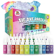Doodle Hog Easy Tie Dye 36 Party Kit for Kids, Adults, and Groups. 12 Vibrant Colors Included Just Add Water!