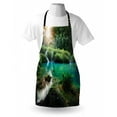 thumbnail image 4 of Lake Forest Apron, Guatemala Evergreen Forest and Pure Lake Scenery Sunrise, Unisex Kitchen Bib with Adjustable Neck for Cooking Gardening, Adult Size, Multicolor, by Ambesonne, 4 of 4