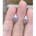 thumbnail image 4 of Cubic Zirconia Small Hoop Earrings 925 Sterling Silver Plated Hypoallergenic CZ Mouse Cute Cartilage Huggie Hoops for Women 16G Piercing Ear Stud, 4 of 11