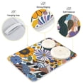 thumbnail image 3 of Yayeee Dish Drying Mat for Kitchen Counter 16"x18" Microfiber Absorbent Pad, Purple Flowers, 3 of 7