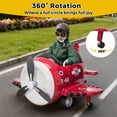 thumbnail image 3 of TOBBI 12V Airplane Style Electric Kids Ride On Toy w/ Joystick Control, Red, 3 of 14