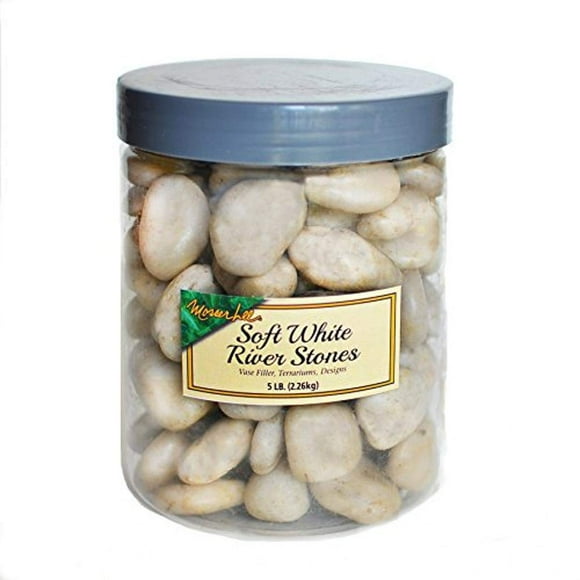Piedras de río blancas blandas Mosser Lee ML2161 para exteriores, 2,3 kg