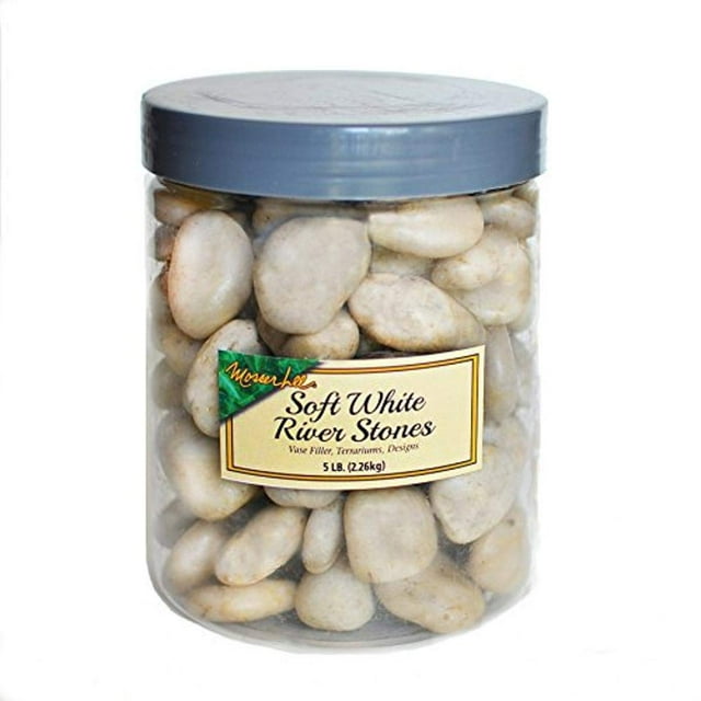 Piedras de río blancas blandas Mosser Lee ML2161 para exteriores, 2,3 kg