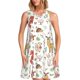 thumbnail image 1 of Fotbe Cute Little Animals Vestido de Verano sin Mangas para Mujer – Vestido Midi Línea A, Estilo Camiseta Floral, Vestido Playero Casual y Fluido, 1 of 7
