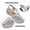 thumbnail image 6 of SWQZVT Closed Toe Sandals for Women Casual Summer Hollow Out Vintage Wedge Sandal Gladiator Outdoor Shoes, 6 of 6