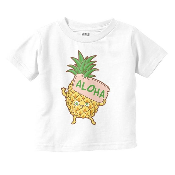 Aloha Pineapple Adorable Fruit Toddler Boy Girl T Shirt Infant Toddler Brisco Brands 18M