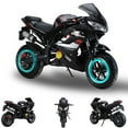 thumbnail image 2 of WETS 49cc Dirt Bike for Kids, 4-Stroke Gas Powered Trail Bike Off Road Pocket Rocket Mini Motorbike with Front Rear Disc Brakes Dual Headlights, Racing Styled Performance Motorcycle, Birthday Gift, 2 of 10