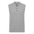 thumbnail image 4 of Fznquz Men's Tank Shirts Athletic Tank Tops Henley Plain Muscle Sleeveless Men Shirts, 4 of 6