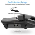 thumbnail image 4 of Black Corded Phone Desk Landline Phone Telephone DTMF/FSK Dual System Support Hands-Free/Redial/Flash/Speed Dial/Ring  Control Built-in IC Chip  Sound Real-time Date for Elderly Seniors H, 4 of 7
