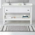 thumbnail image 3 of VCNY Home Aiden Jacquard Striped Light Grey Polyester Bath Runner, 24" x 60", 3 of 4