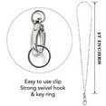 thumbnail image 5 of Hidden Hollow Beads Stainless Steel Chain Lanyard and badge Holder, 34-Inch, 5 of 7