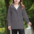 thumbnail image 5 of LYHao Girls Solid Color Jacket Outdoor Windbreaker Water Casual Coat For Daily Wear And Activities Girls Jacket Coat,Sizes 9-10 Years, 5 of 7