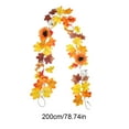 thumbnail image 3 of Fall Decor Fall Garland with Lights Fall Decorations for Home, 6.56Ft Enlarged Fall Maples Leaves Autumu Harvest Halloween Thanksgiving Decor Indoor Outdoor, 3 of 7