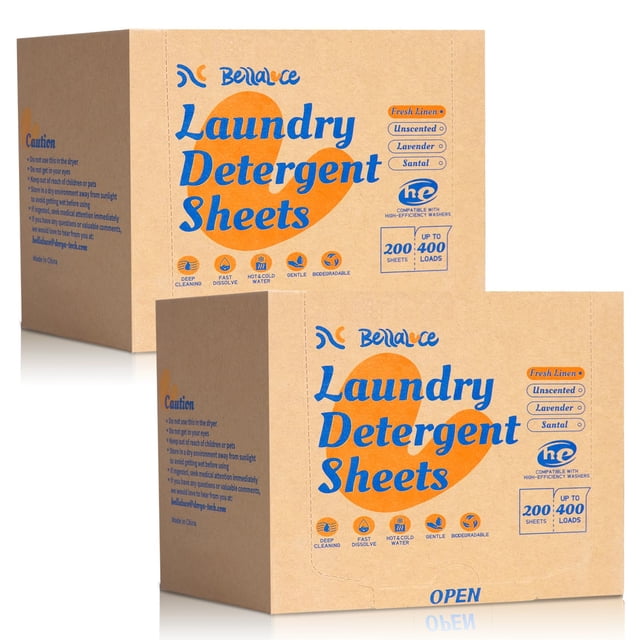 Láminas de detergente para ropa Bellaluce 800 lavados aroma a lino fresco