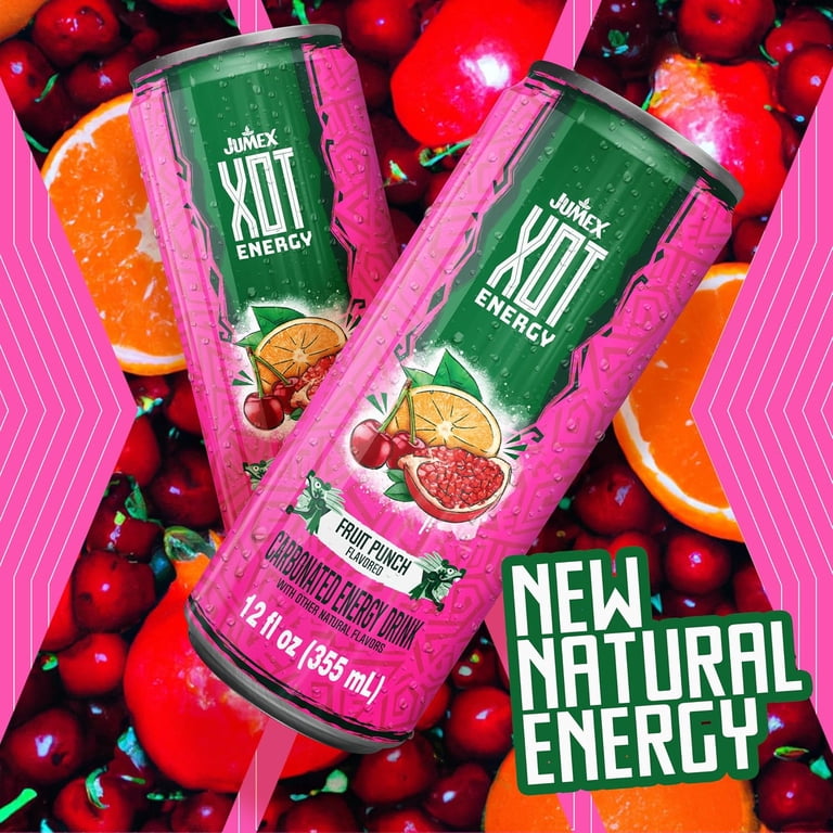 Jumex XOT Fruit Punch Sparkling Energy Drink, 12 fl oz - Walmart.com
