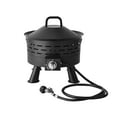 Mainstays Portable Propane Gas 50,000 BTU Fire Pit, Black, Steel Frame