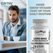 Grow Vitamin Beyond Mushroom Capsules, 13,000mg, 30-Day Supply, Non-GMO