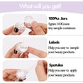 thumbnail image 4 of 5 Gram Sample Containers with Lids, 100 Count 5ML Clear Sample Jars, Empty Lip Balm Containers with Lids, Small Makeup Travel Containers for Glitter, Lotion, Cream, Beads, with Labels, Mini Spatulas, 4 of 8