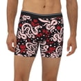 thumbnail image 2 of Rateoe Snake And Rose Print Men’s Underwear Boxer Briefs Soft Comfortable Underwear Boxer Briefs, Long Leg Briefs,Anti-chafing Boxer Briefs, 2 of 7