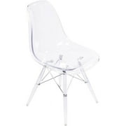 Nicer Furniture AP6102CL-CL-4 Transparent Clear Legs Eiffel Style Dining, Side Chair - Set of 4