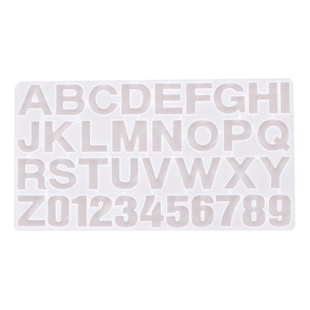 Wdftyju Molde de resina epoxi Digital con alfabeto inglés, 26 moldes artesanales para magdalenas y pasteles de azúcar Wdftyju 5eh5xv9mp8ye4xu4