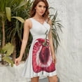 thumbnail image 5 of Half A Red Cherry Juicy Watercolor Sundress Sleeveless Dress Summer Women Clothes Dress for Women Dresses, 5 of 7