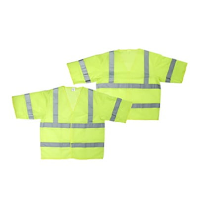 

Seattle Glove Inc. Class 3 Hi-Vis Mesh Reflective Safety Vest Yello Size Regular Large (3 Units)