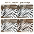 thumbnail image 7 of ODIKA 9'x12' Washable Area Rug Non-Shedding, Easy Care Stripe Contrast Front Geometric Striped Block Door Under Layering for Master Suite, California King, Bed, 7 of 7