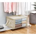 thumbnail image 3 of DECOMOMO Grands Sacs de Rangement pour Vêtements, Organisateur de Rangement pour Vêtements, Organisateur Durable avec Poignées, Ensemble de 6, Beige, 3 of 4