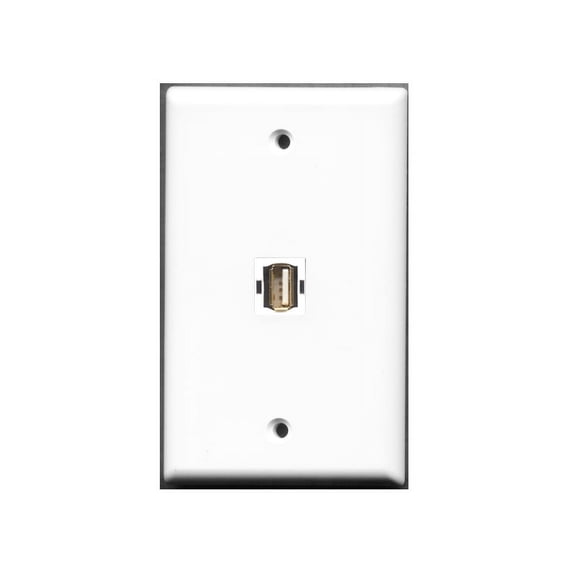 Ultra Spec Cables USB 2.0 A-A Wall Plate 1 Port - 5 Pack