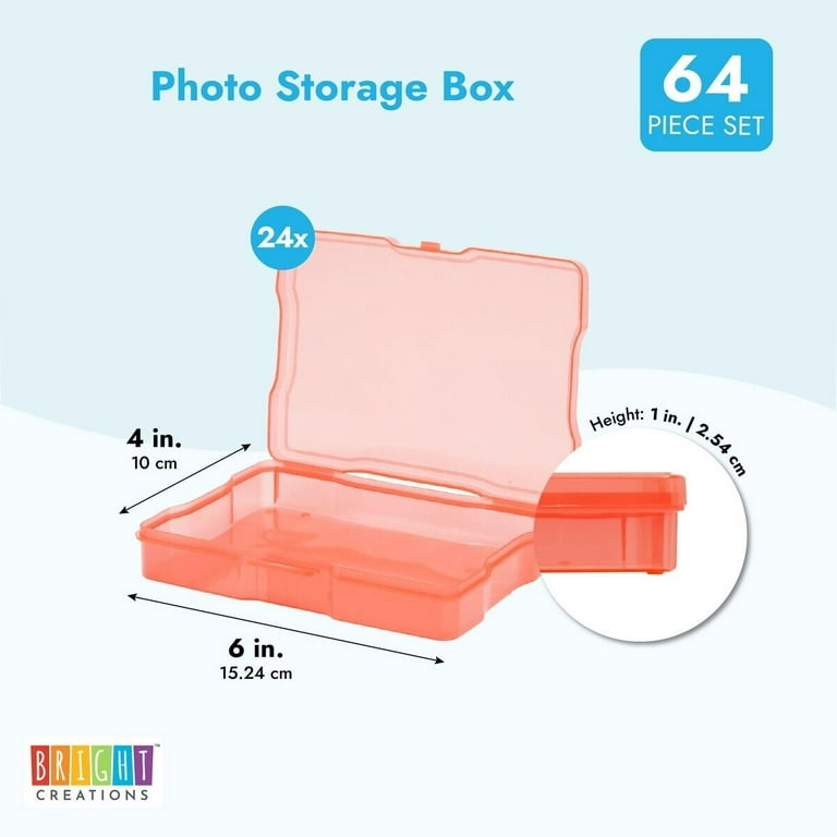 24 Pack Photo Storage Boxes for 4x6 Pictures with 40 Blank Labels