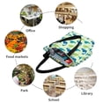 thumbnail image 6 of Pofeuu Cute Dinosaur Blue Green Print Women Fashion Shoulder Handbags Top Handle Satchel Bags Tote Shoulder Shopping Bag Stylish Canvas Tote Bag, 6 of 6