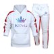 thumbnail image 1 of Chándal para hombre, conjunto de sudadera con capucha y pantalones deportivos informales con estampado de reina de colores, ropa popular para otoño e invierno, 1 of 3