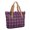 Purple and Black Checkered Pattern, variant on Black and White Checkered Pattern Large Tote Bag for Women, Polyester Roomy Work Tote with Pockets and Zipper, Durable Gifts Ideas for Mom Wife Friend