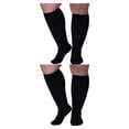 thumbnail image 3 of Calcetines de compresión Minnieouse Cuidado de la salud hasta la rodilla Negro/Cubierta del dedo del pie 4XL 2Conjunto, 3 of 6