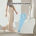 thumbnail image 5 of Heated Seat Smart One Piece Toilet, Automatic Flush Tank Less without Bidet, with Foot Sensor Flush, White Night Light, Knob Control, Power Outage Flushing, Soft Close Cover, White, 5 of 11