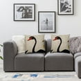 thumbnail image 3 of Nawypu Decorative Throw Pillow Cover Grey Orange Black Swan Pattern Clip Red Nature White Abstract Beak Bird Creativity Swim Pillowcase Square 2pcs Cushion Case, 3 of 6